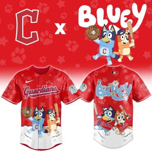 Cleveland Guardians Bluey Night Game Limited Baseball Jersey by Drovenwear.com