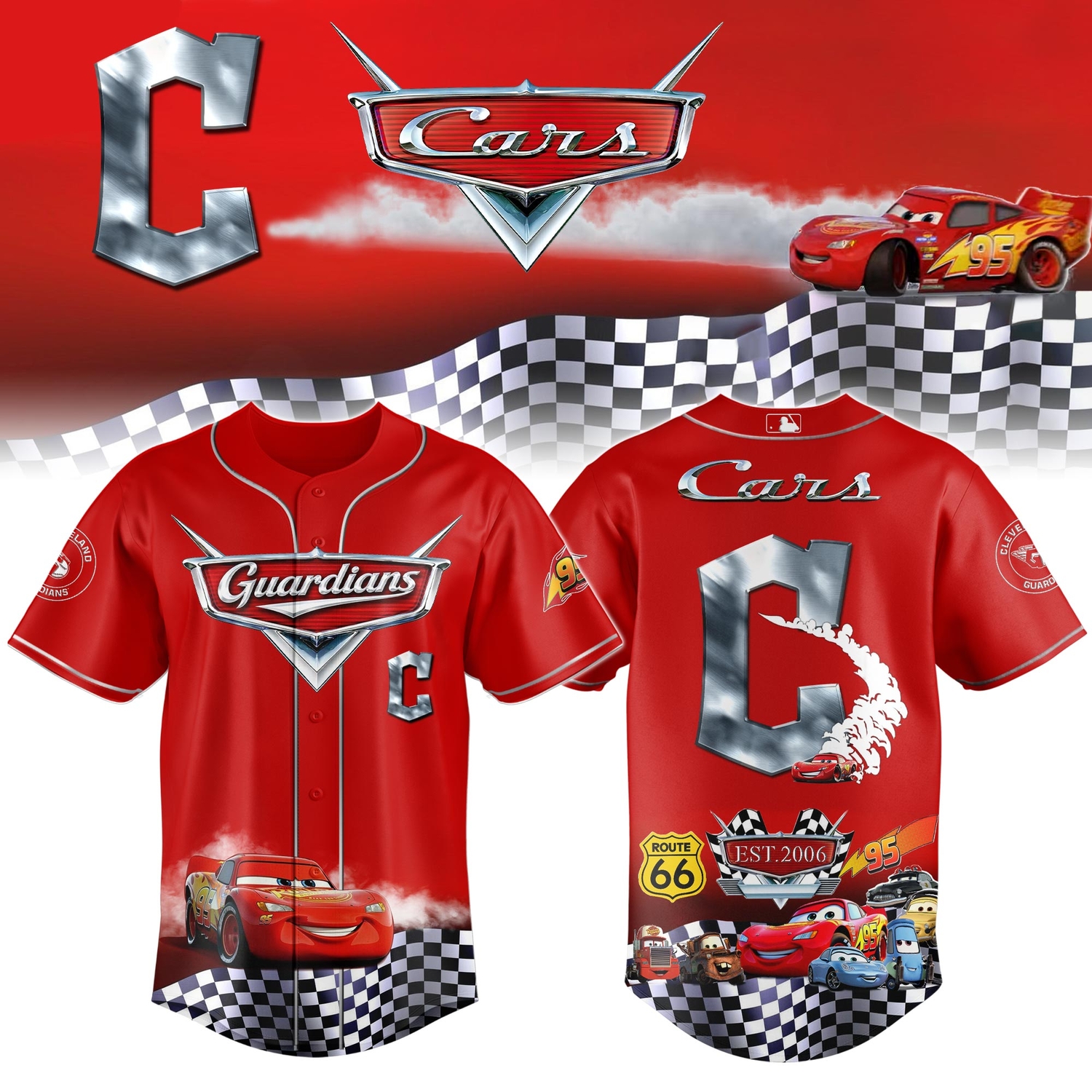 Cleveland Guardians Cars 20th Anniversary Inspired Limited Edition Baseball Jersey Cleveland Guardians Cars 20th Anniversary Inspired Limited Edition Baseball Jersey