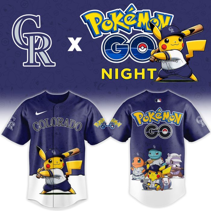 Colorado Rockies Pokémon GO Night Limited Edition Baseball Jersey - Image 2