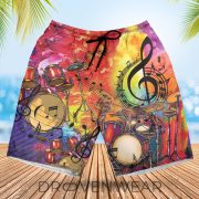 Colorful Drum Pattern Tropical Hawaiian Shirt - Image 5