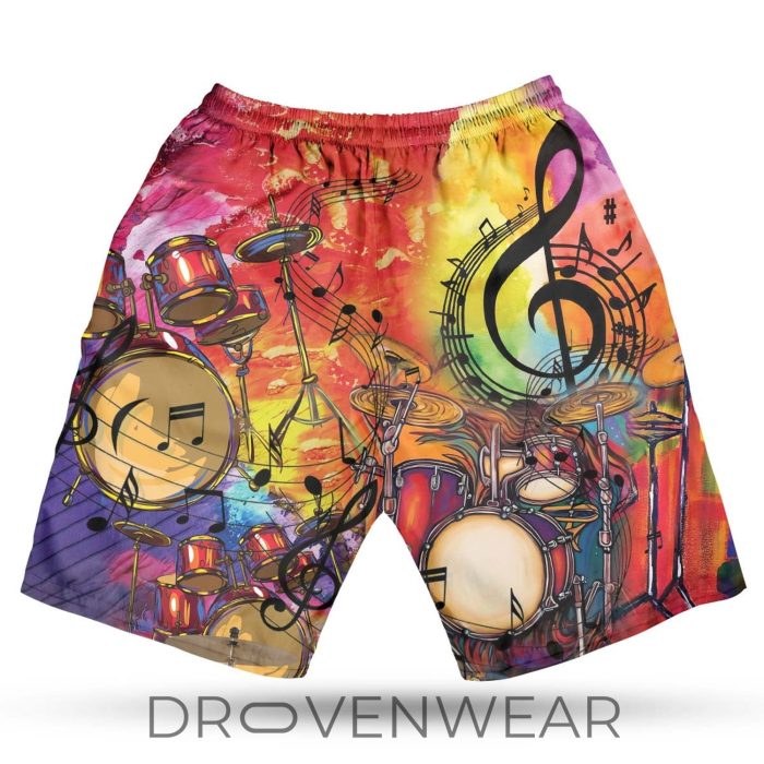 Colorful Drum Pattern Tropical Hawaiian Shirt - Image 6