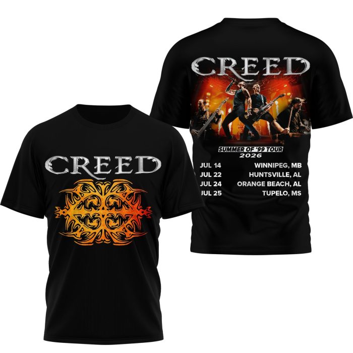 Creed Band Shirt, 3D Shirt, Band Merch - Image 4