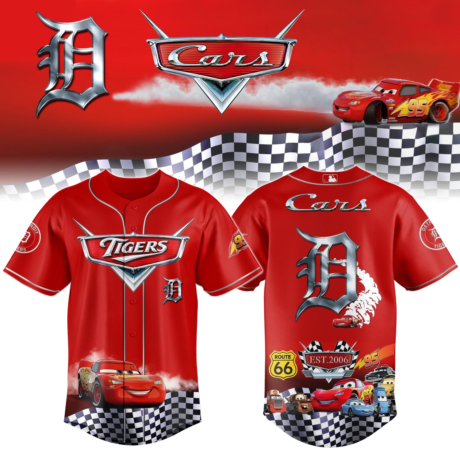 Detroit Tigers Cars 20th Anniversary Inspired Limited Edition Baseball Jersey Detroit Tigers Cars 20th Anniversary Inspired Limited Edition Baseball Jersey