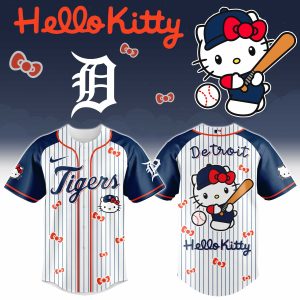 Detroit Tigers x Hello Kitty 2026 Limited Editions Jersey by Drovenwear.com