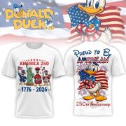 Donald Duck 250 Years Of America Patriotic 3D Graphic T-Shirt
