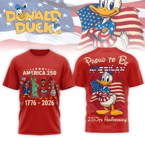 Donald Duck 250 Years Of America Patriotic 3D Graphic TShirt by Drovenwear.com