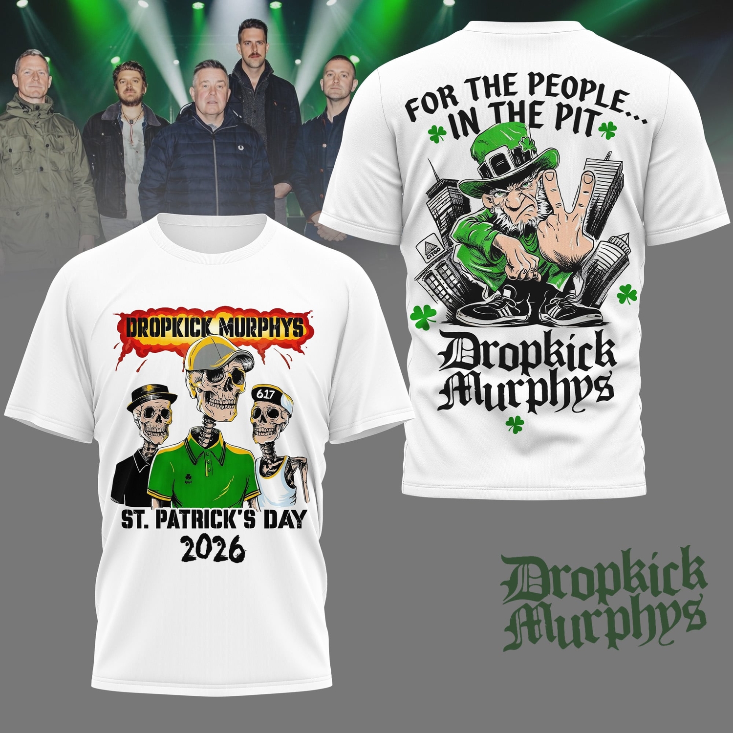 Dropkick Murphys For The People In The Pit St. Patrick’s Day 2026 Tour 3D Tee Dropkick Murphys For The People In The Pit St. Patrick’s Day 2026 Tour 3D Tee