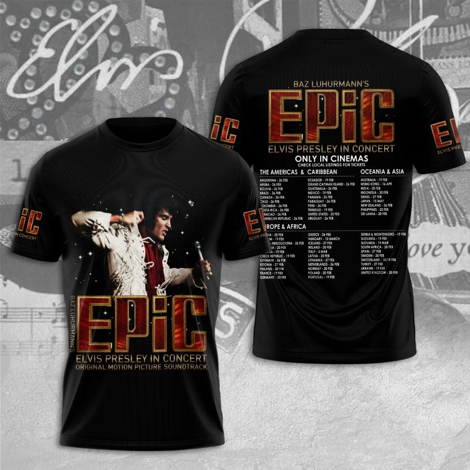 Elvis Presley EPIC Movie Limited Edition Graphic T-Shirt Elvis Presley EPIC Movie Limited Edition Graphic T-Shirt