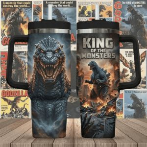 Godzilla 40oz Stanley Style Tumbler Limited Collector Edition by Drovenwear.com