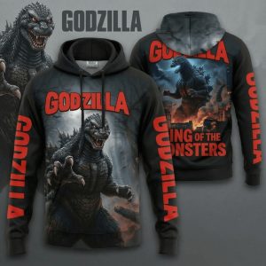 Godzilla King of the Monsters 3D Graphic Hoodie 2026 Edition by Drovenwear.com