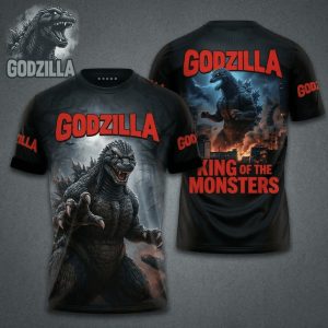 Godzilla King of the Monsters 3D Graphic Tshirt 2026 Edition by Drovenwear.com