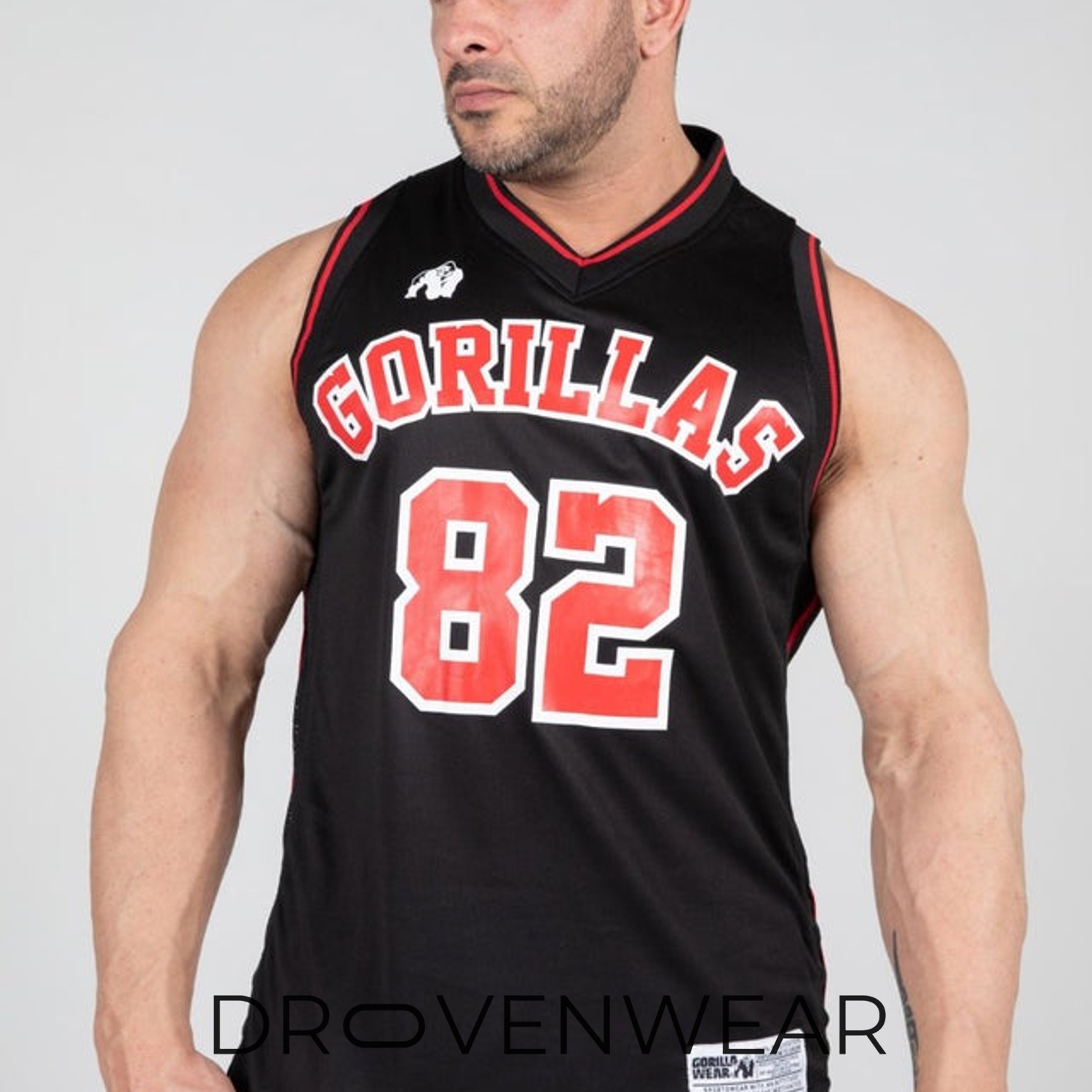 Gorilla Wear San Mateo Jersey Tank Top Gym Wear - Black/Red Gorilla Wear San Mateo Jersey Tank Top Gym Wear - Black/Red