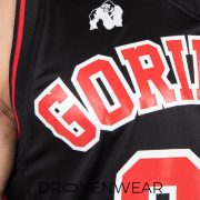Gorilla Wear San Mateo Jersey Tank Top Gym Wear - Black/Red - Image 3