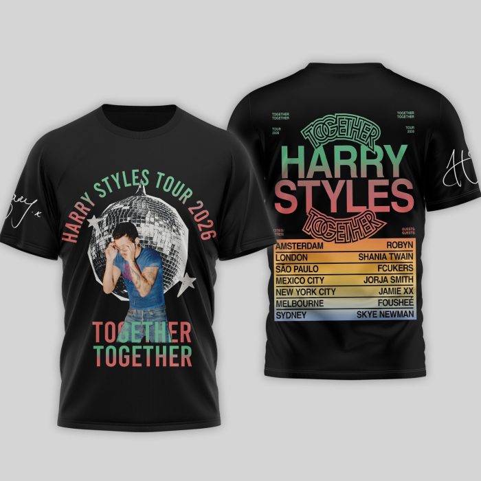 Harry Styles Together Tour 2026 Premium 3D Graphic Shirt - Image 4