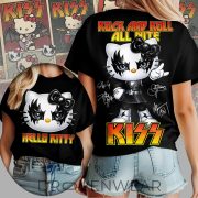 Hello Kitty x Kiss Rock And Roll All Nite Band Graphic T-Shirt - Image 2
