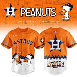 Houston Astros Peanuts Night 2026 Special Edition Jersey by Drovenwear.com