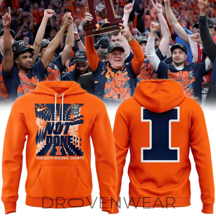 Illinois Basketball Final Four Regional Champions Nike Navy Limited Hoodie - Image 4