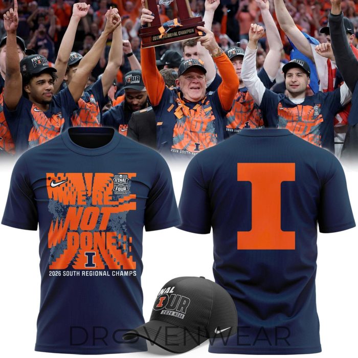 Illinois Basketball Final Four Regional Champions Nike Orange Limited T-Shirt - Image 4