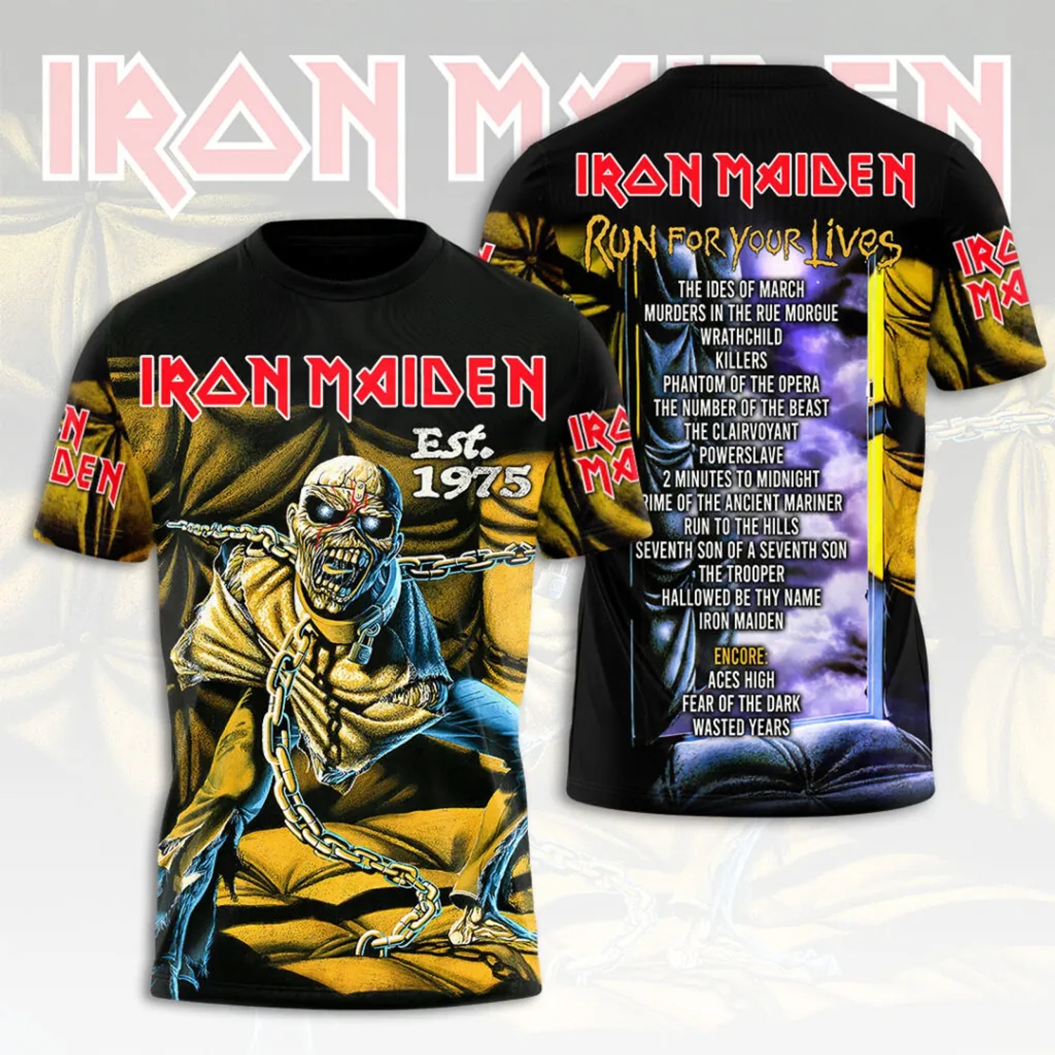 Iron Maiden 2026 World Tour Premium 3D Apparel Iron Maiden 2026 World Tour Premium 3D Apparel