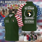 Johnson US Veteran x Raglan Zip Polo Shirt - Image 2