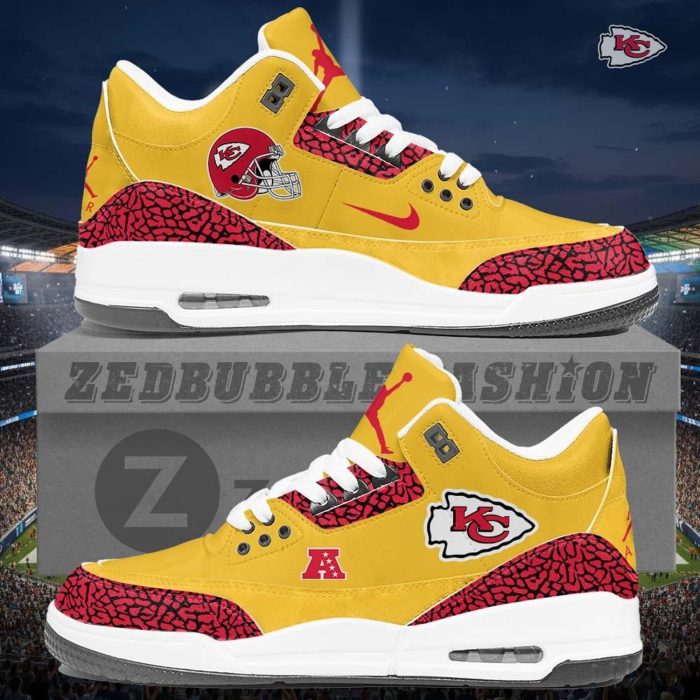Kansas City Chiefs AJ3 Custom Sneakers 2026 Edition - Image 3