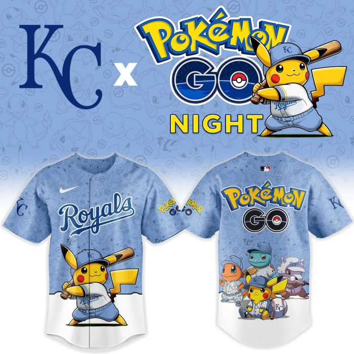 Kansas City Royals Pokémon GO Night Limited Edition Baseball Jersey - Image 2