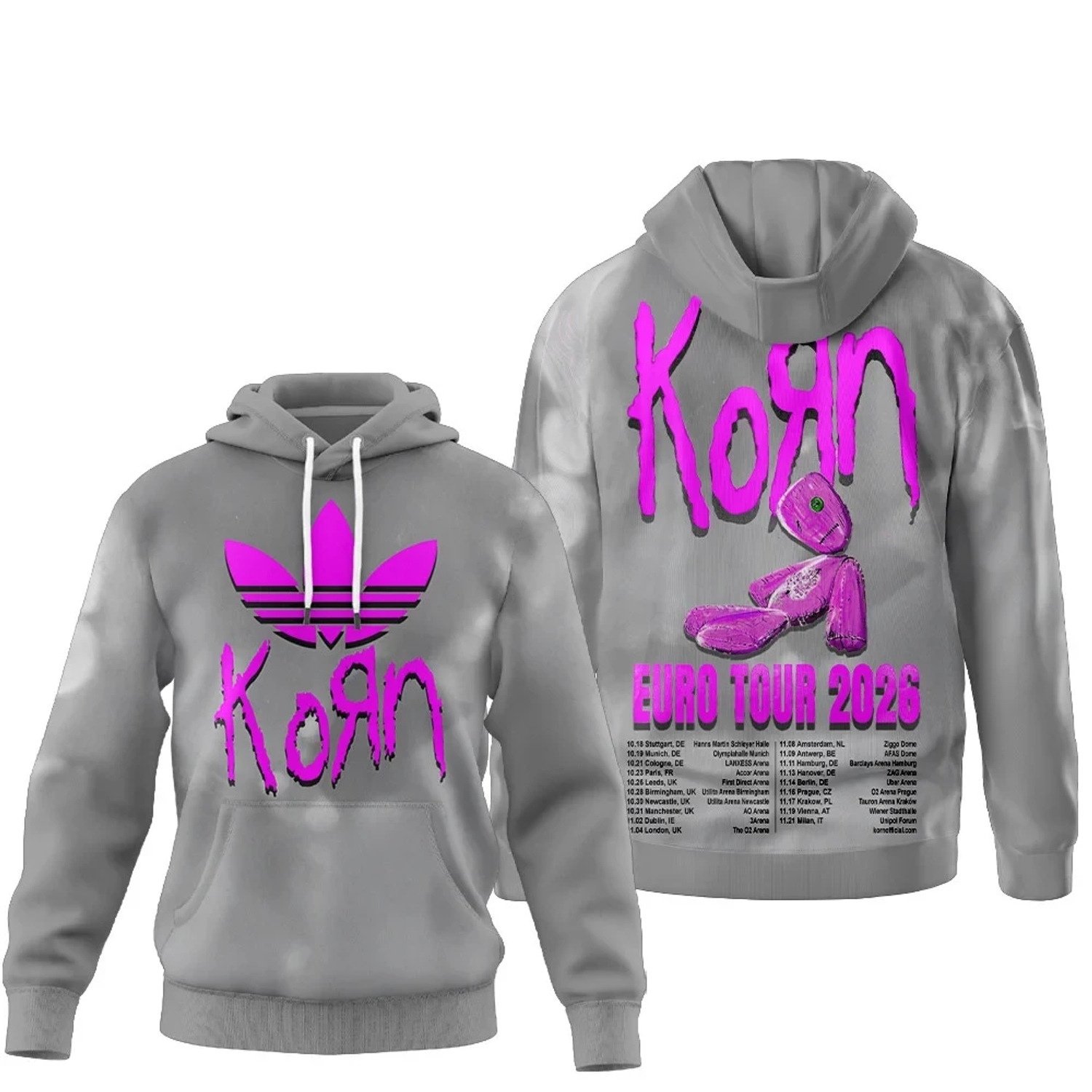 Korn European Tour 2026 Dates Schedule Hoodie Korn European Tour 2026 Dates Schedule Hoodie