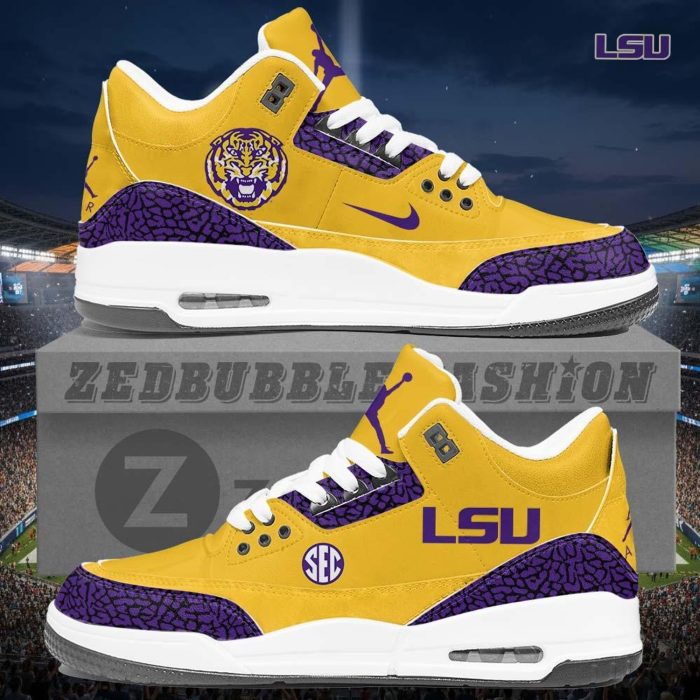 LSU Tigers AJ3 Custom Sneakers 2026 Edition - Image 3