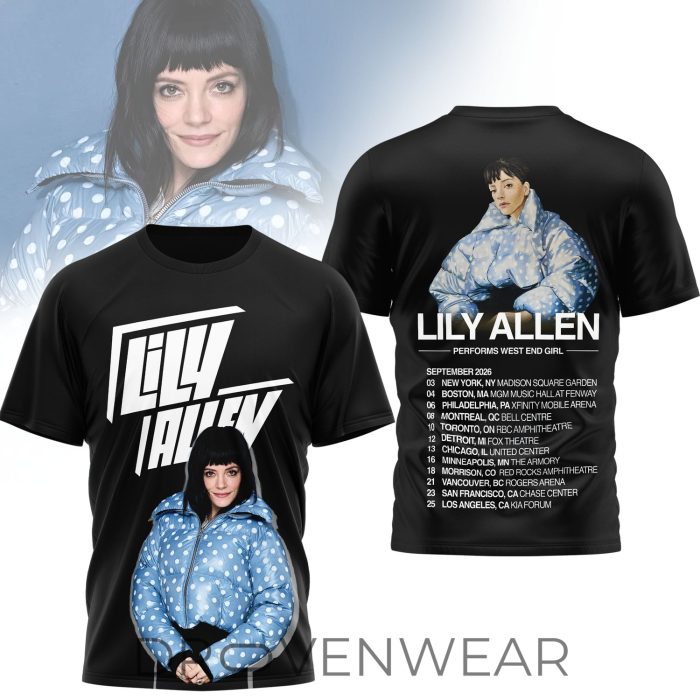 Lily Allen West End Girl 2026 North American Tour Concert T-Shirt - Image 2