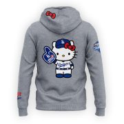 Limited Edition Los Angeles Dodgers x Hello Kitty Night Gray Hoodie - Image 3