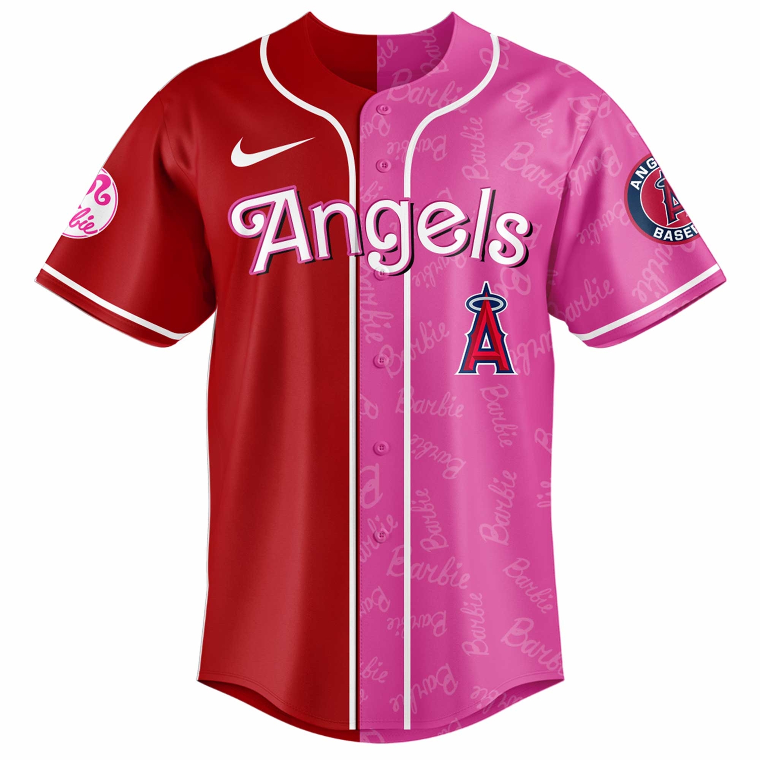 Los Angeles Angels Barbie 2026 Special Edition Baseball Jersey Los Angeles Angels Barbie 2026 Special Edition Baseball Jersey