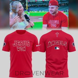 Los Angeles Angels Jesus Won Christian Baseball Fan Shirt by Drovenwear.com