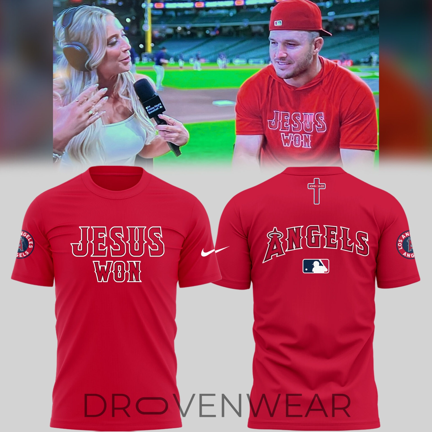 Los Angeles Angels Jesus Won Christian Baseball Fan Shirt Los Angeles Angels Jesus Won Christian Baseball Fan Shirt