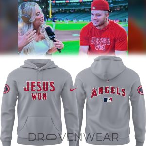 Los Angeles Angels Jesus Won Christian Fan Hoodie by Drovenwear.com