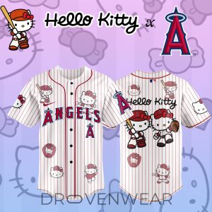 Los Angeles Angels x Hello Kitty 2026 Custom Fan Jersey by Drovenwear.com