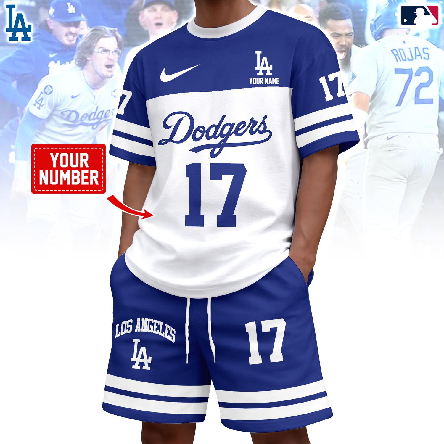 Los Angeles Dodgers Baseball Custom 3D T-shirt Short Set Limited Edition Los Angeles Dodgers Baseball Custom 3D T-shirt Short Set Limited Edition