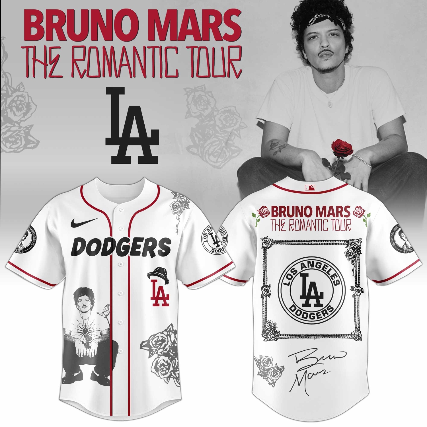 Los Angeles Dodgers Bruno Inspired 2026 Limited Edition Baseball Jersey Los Angeles Dodgers Bruno Inspired 2026 Limited Edition Baseball Jersey