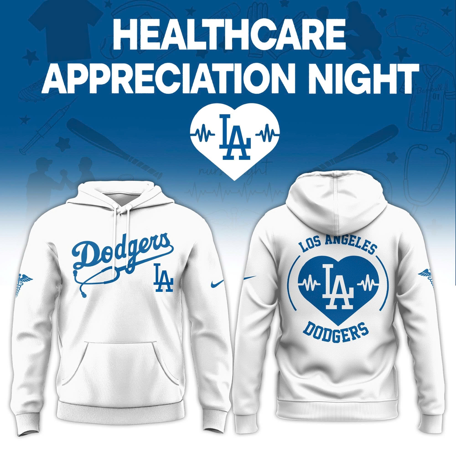Los Angeles Dodgers Healthcare Appreciation Night Limited Edition Hoodie| Jogger | Cap Los Angeles Dodgers Healthcare Appreciation Night Limited Edition Hoodie| Jogger | Cap