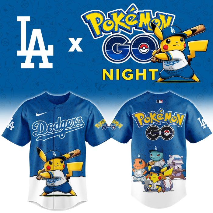 Los Angeles Dodgers Pokémon GO Night Limited Edition Baseball Jersey - Image 2