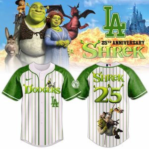 Los Angeles Dodgers Shrek 25th Anniversary Limited Jersey by Drovenwear.com