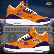 Los Angeles Lakers AJ3 Custom Sneakers 2026 Edition - Image 5
