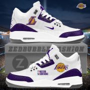Los Angeles Lakers AJ3 Custom Sneakers 2026 Edition - Image 8