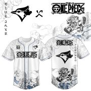 Luffy Gear 5 Jersey, Anime Jersey, Blue Jays Jersey