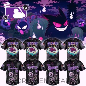 MLB All Teams x Pokemon Gengar Special Edition Jersey by Drovenwear.com
