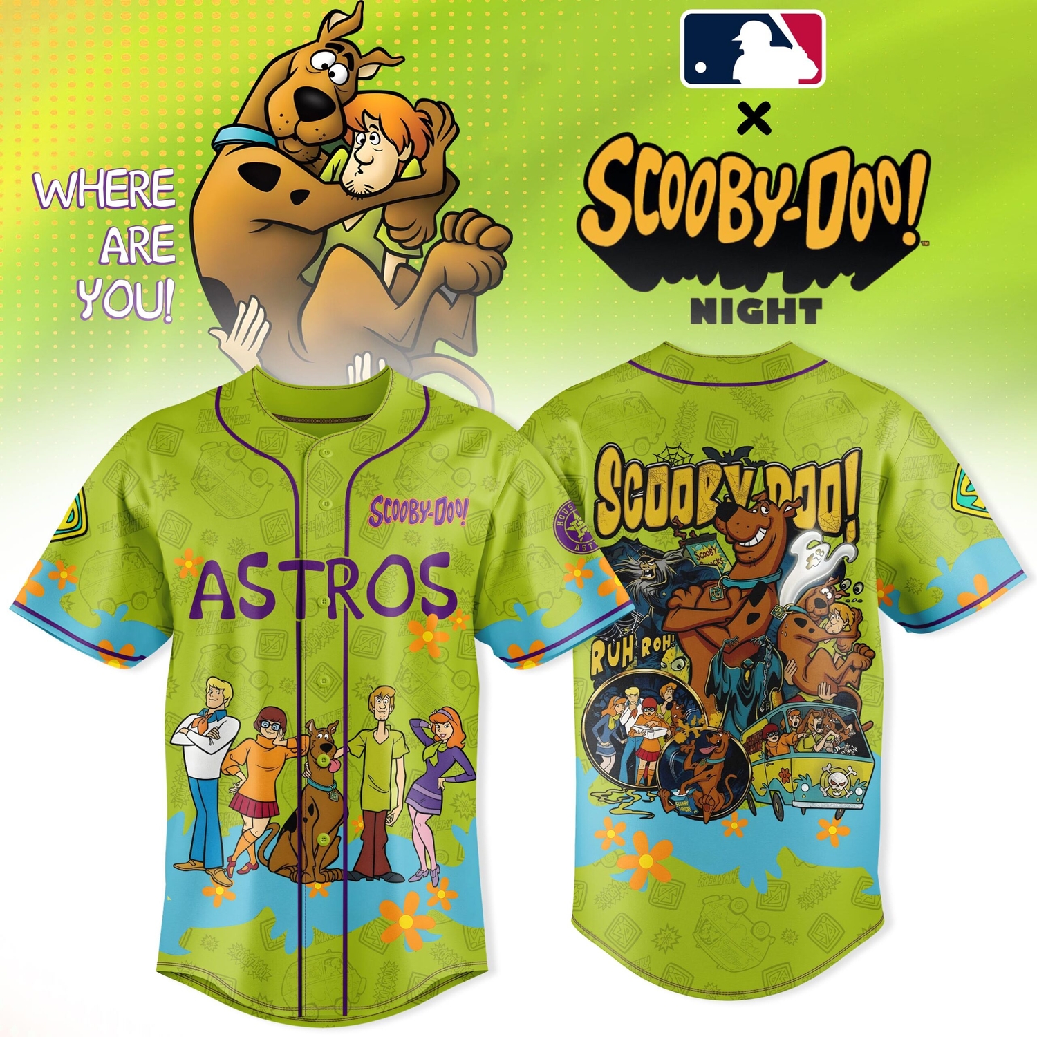 MLB Scooby-Doo Mystery Night 2026 Special Edition Jersey MLB Scooby-Doo Mystery Night 2026 Special Edition Jersey