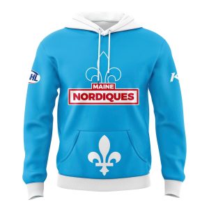 Maine Nordiques 2026 Powder Blue Team Hoodie by Drovenwear.com