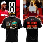 Miami Heat Bam Adebayo 83 Point History Graphic T-Shirt