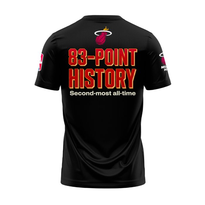 Miami Heat Bam Adebayo 83 Point History Graphic T-Shirt - Image 3