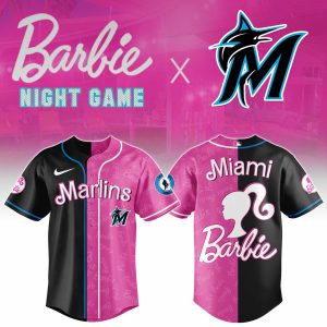 Miami Marlins Barbie 2026 Special Edition Baseball Jersey by Drovenwear.com