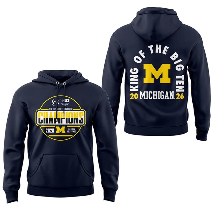 Michigan Hockey Tournament Champions 2026 Limited Edition Hoodie Black Version - Image 2